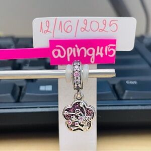 Pandora Pavé Peach Blossom Flower Charm